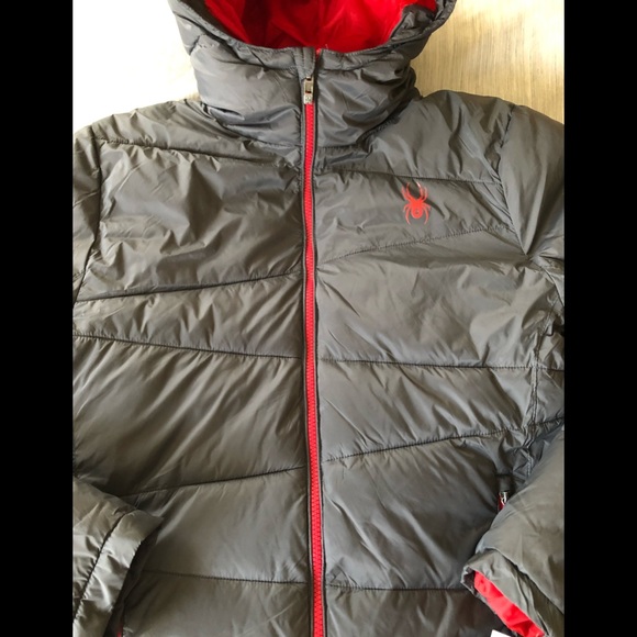 Spyder Men's Nexus Puffer Jacket – Giacca Piumino Uomo In Nylon, Idrorepellente, Con Cappuccio Regolabile, Tasche Con Cerniera, Colore Nero, Taglia Large